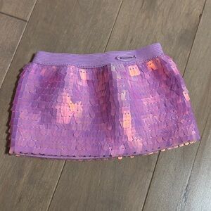 American Girl Pinkish/Lavender Sequin Mini Skirt